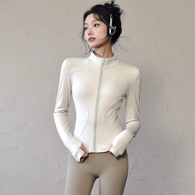 Super Slimming Tight-fitting Coat Women's Yoga Clothes Top Quick-drying Outdoor Sports Running Pilates Fitness Jacket