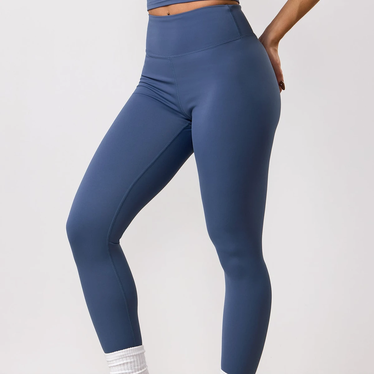 Women's High Stretch Seamless Breathable Yoga Leggings Elastic Waist Solid Pattern Nylon Spandex Active Wear Pants Fitness