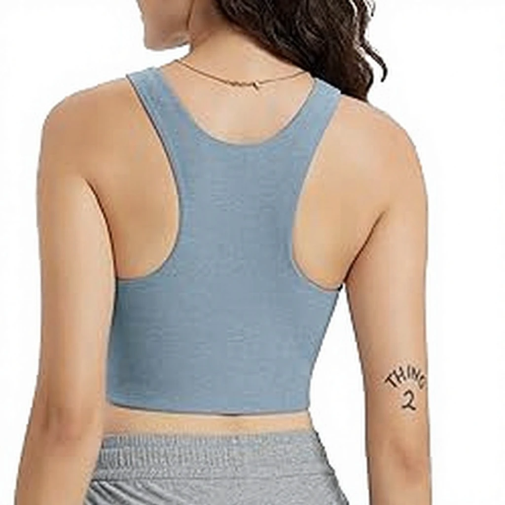 Custom Women's Removable Chest Pad Slim Yoga Crop Tank Top Breathable Medium Support Strapless Gym Yoga Sports Bra