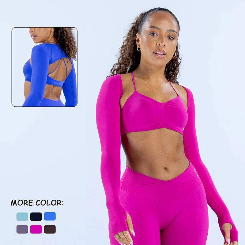 New Breathable Solid Seamless Yoga Outfit 2-Piece Set with Cross-Waist Yoga Shorts Shawl Bra Yoga Set