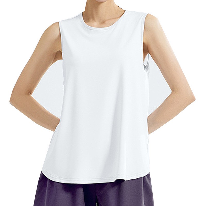 Breathable Yoga Top for Women Quick Dry Lightweight Four-Way Stretch Seamless Fashionable Sleeveless for Summer Running