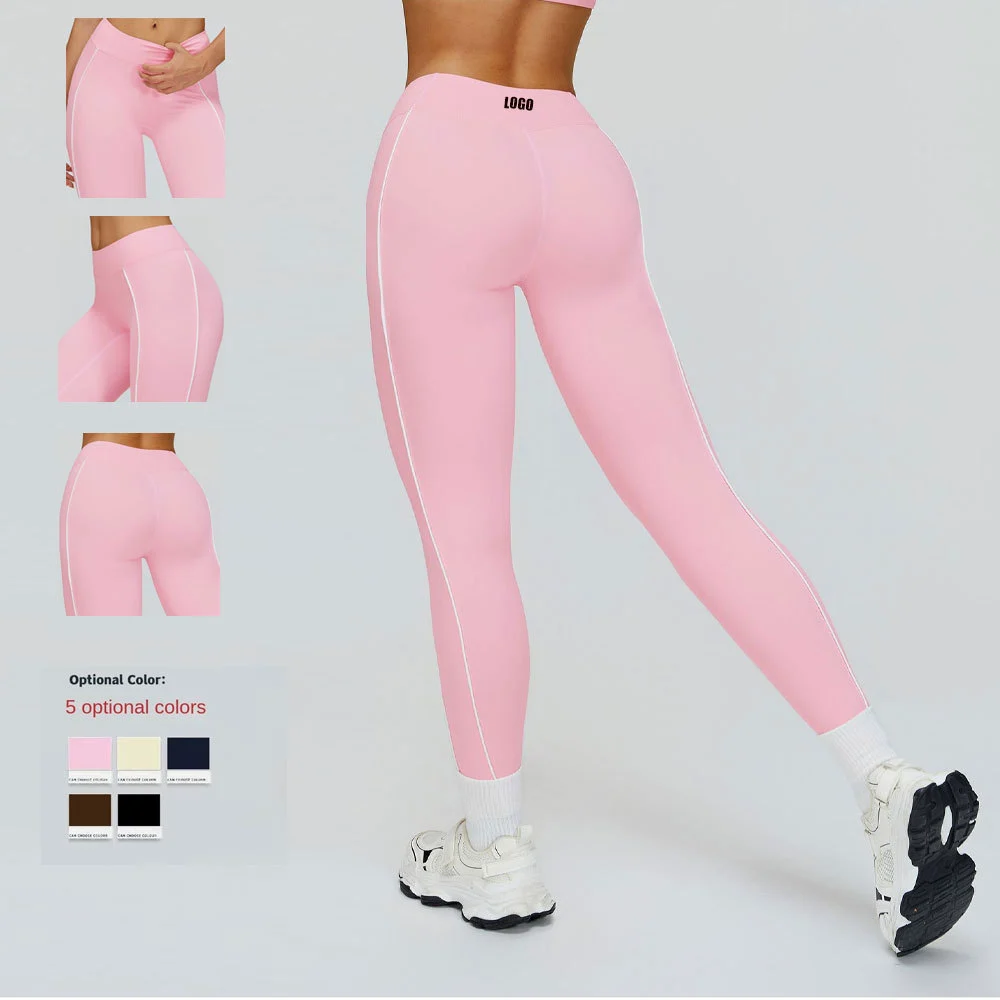 Scrunch Butt High Waist Yoga Leggings Contrasting Color Activewear Legging Push up Mujer Plus Size Fitness Woman's Yoga Legging