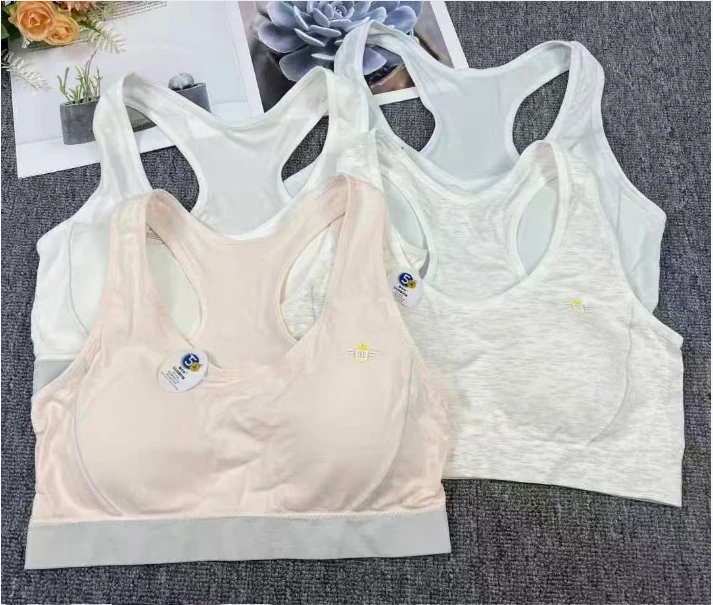 690#Stock Bare Ammonia Girls' Beautiful Back Underwear Junior High School Students' Yoga Vest Sports Bra During