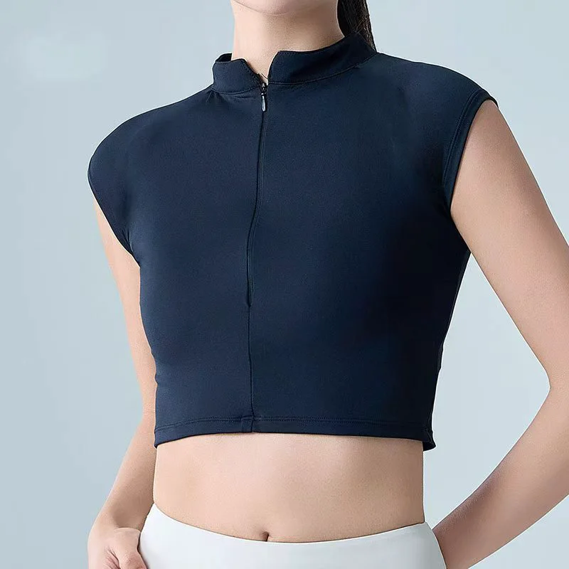New Yoga T-shirt High Elastic Seamless Casual Tight Women's Sports Short-sleeved Spandex Striped Jogging Fitness