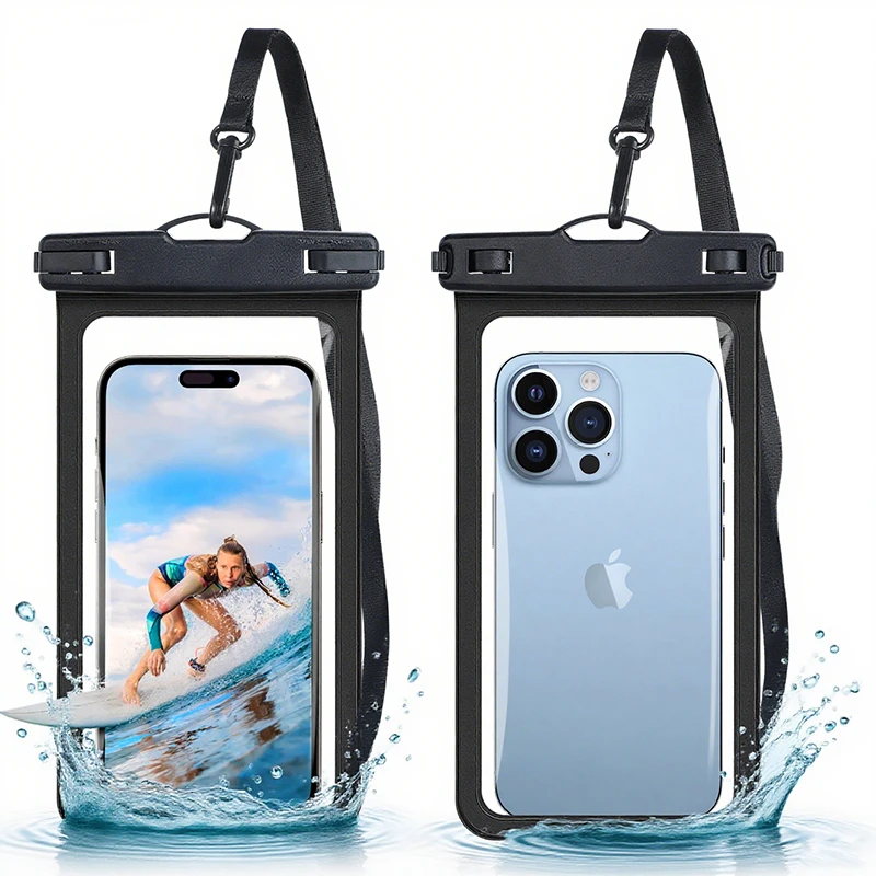 Simple Style 7.5 Inch IPX8 Cell Phone Cover Bag Eco-friendly PVC Waterproof Phone Pouch