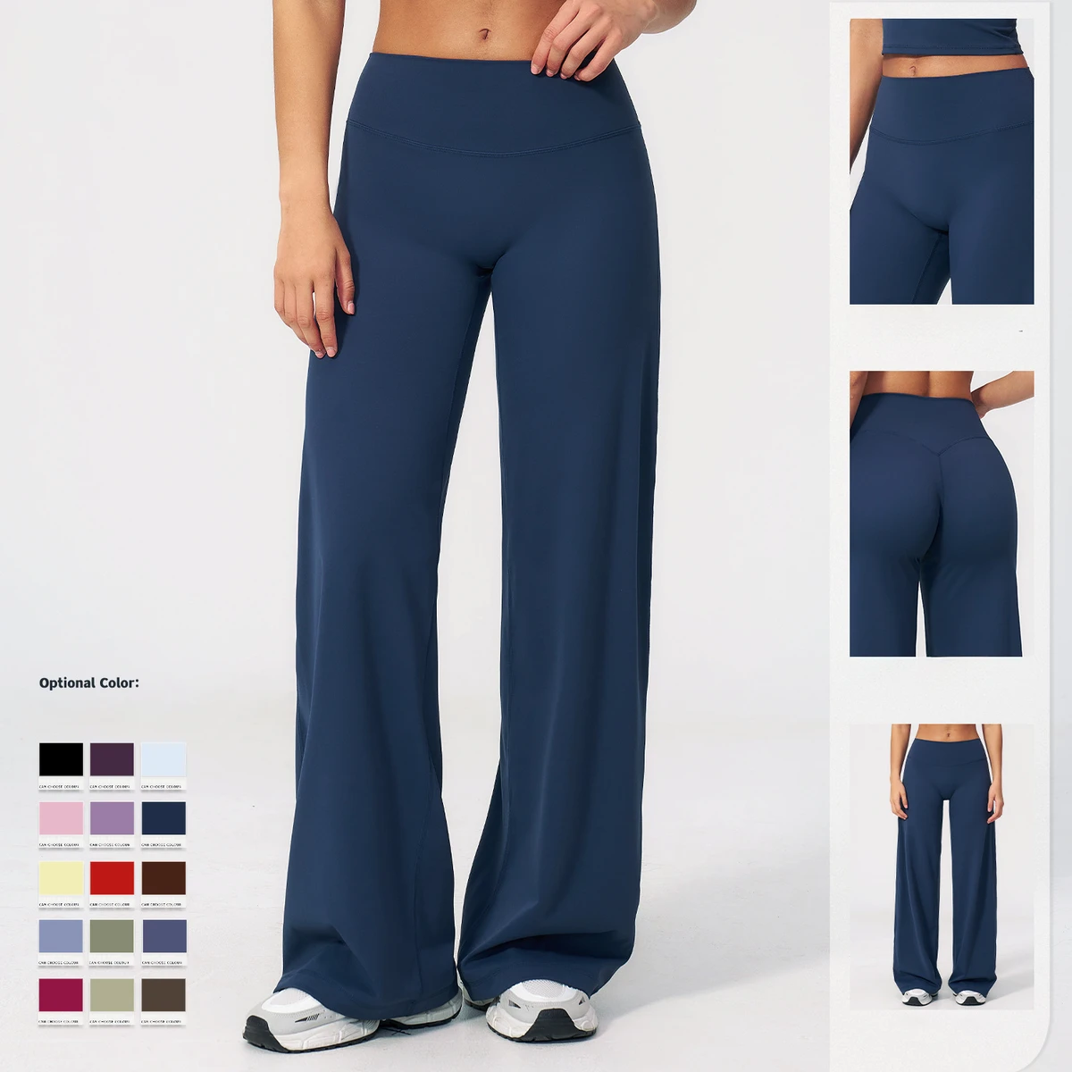 Women High Waist Flare Leggings Yoga Pants Breathable Athletic Workout Gym Casual Sports Wide Leg Leggings Sports Loose Pants