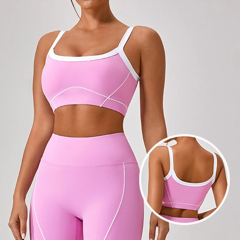 Roregal Outdoor High Quality Sports Shockproof High-Strength Beauty Back Yoga Bra Push up Fitness Workout Gym Sport Bra