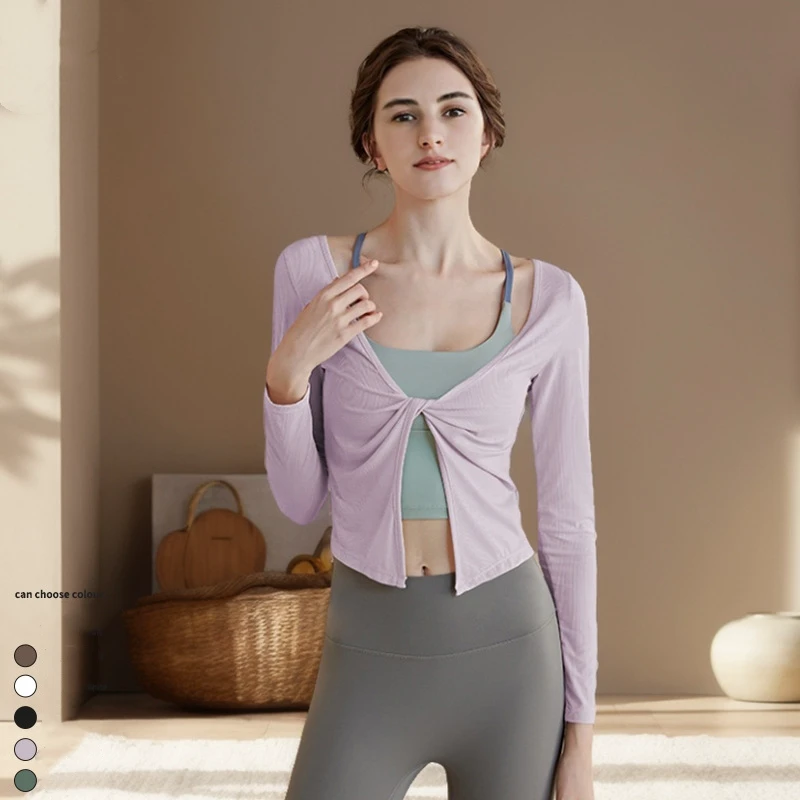 Women's Lightweight Quick-Drying Top New Yoga Clothing For Fitness Running Pilates Training Long Sleeve Top