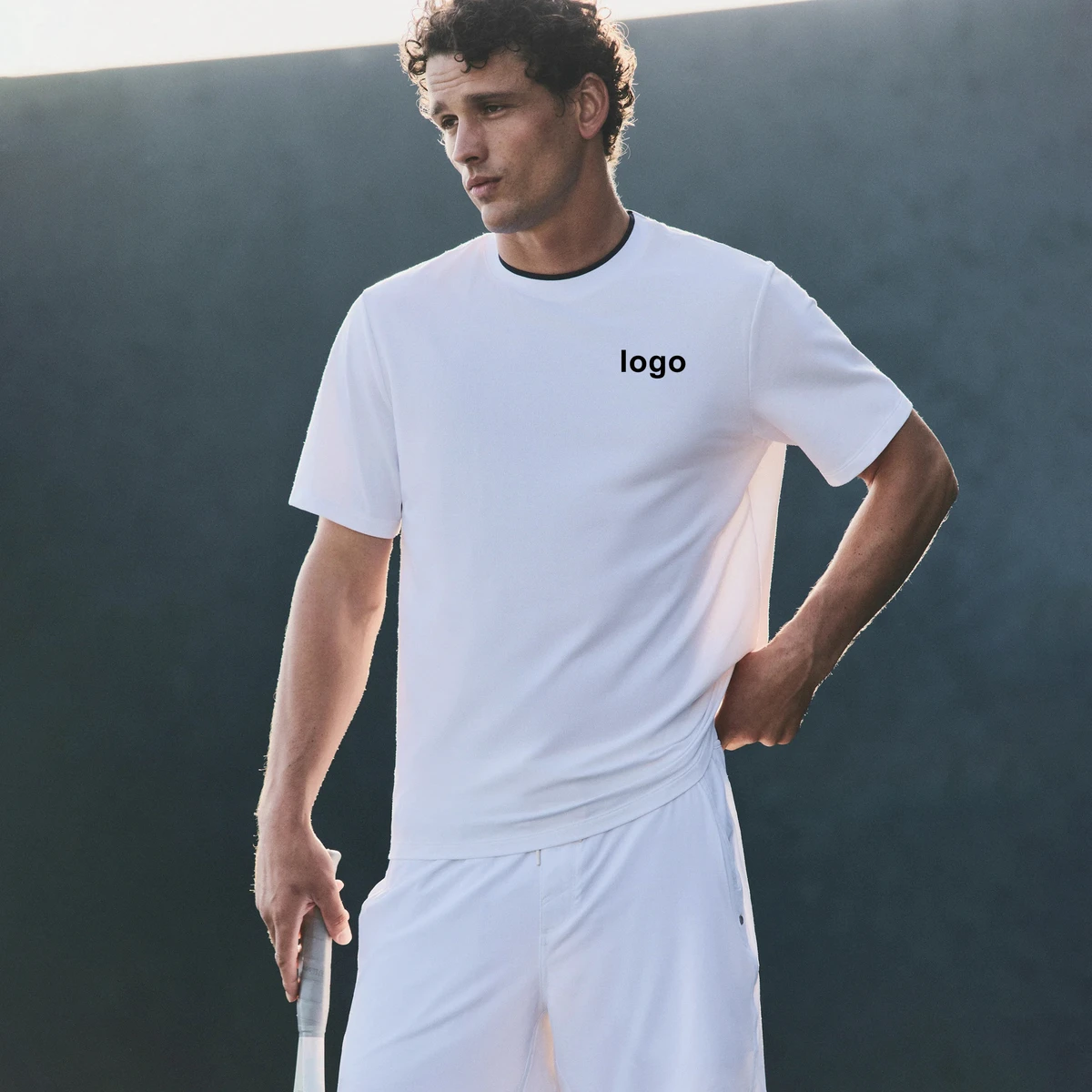 Manufacturer Moisture Wicking Stretch Knit Breathable Quick Dry Blank Comfort Fitness Training Gym T Shirts Tops Custom Logo