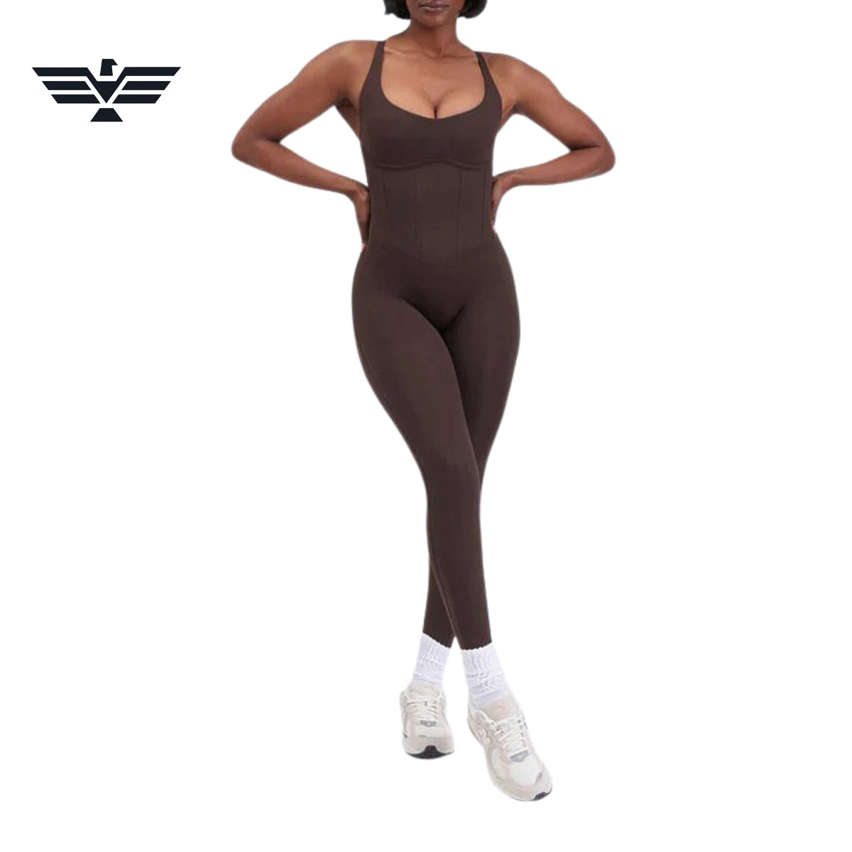 New Quick-Drying Nude Feeling Sports Bodysuit One-Piece Adjustable Shoulder Strap Fitness Yoga Jumpsuit Beauty Back Tight