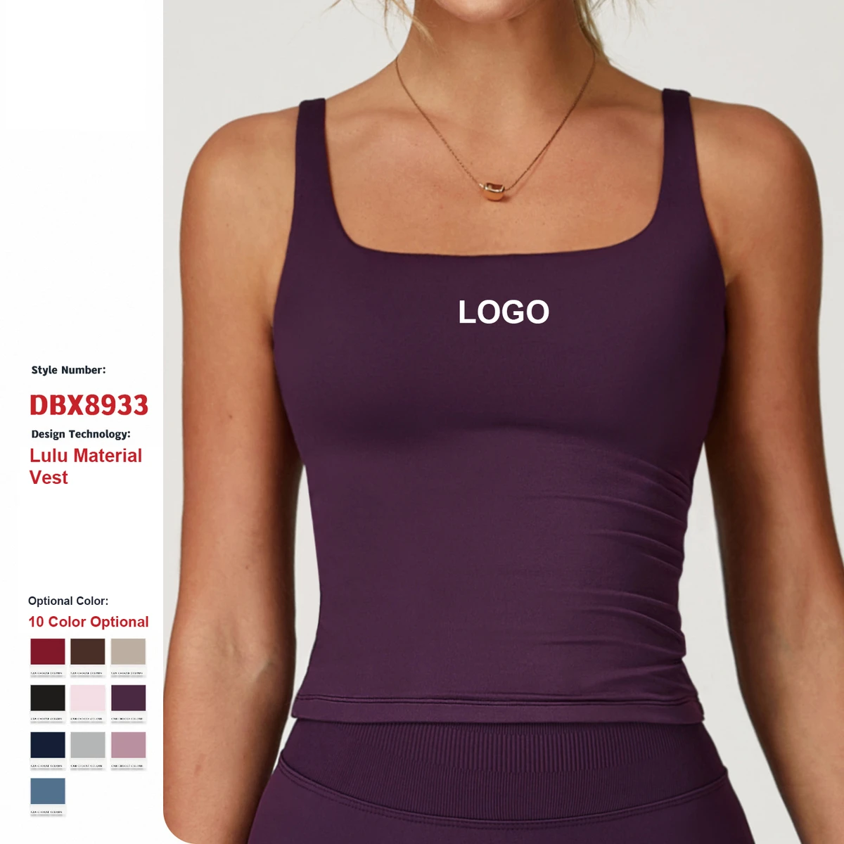 Custom High Quality Tight Yoga Vest Quick-Drying Breathable Workout Wear Women Outdoor Gym Running Sports Bra