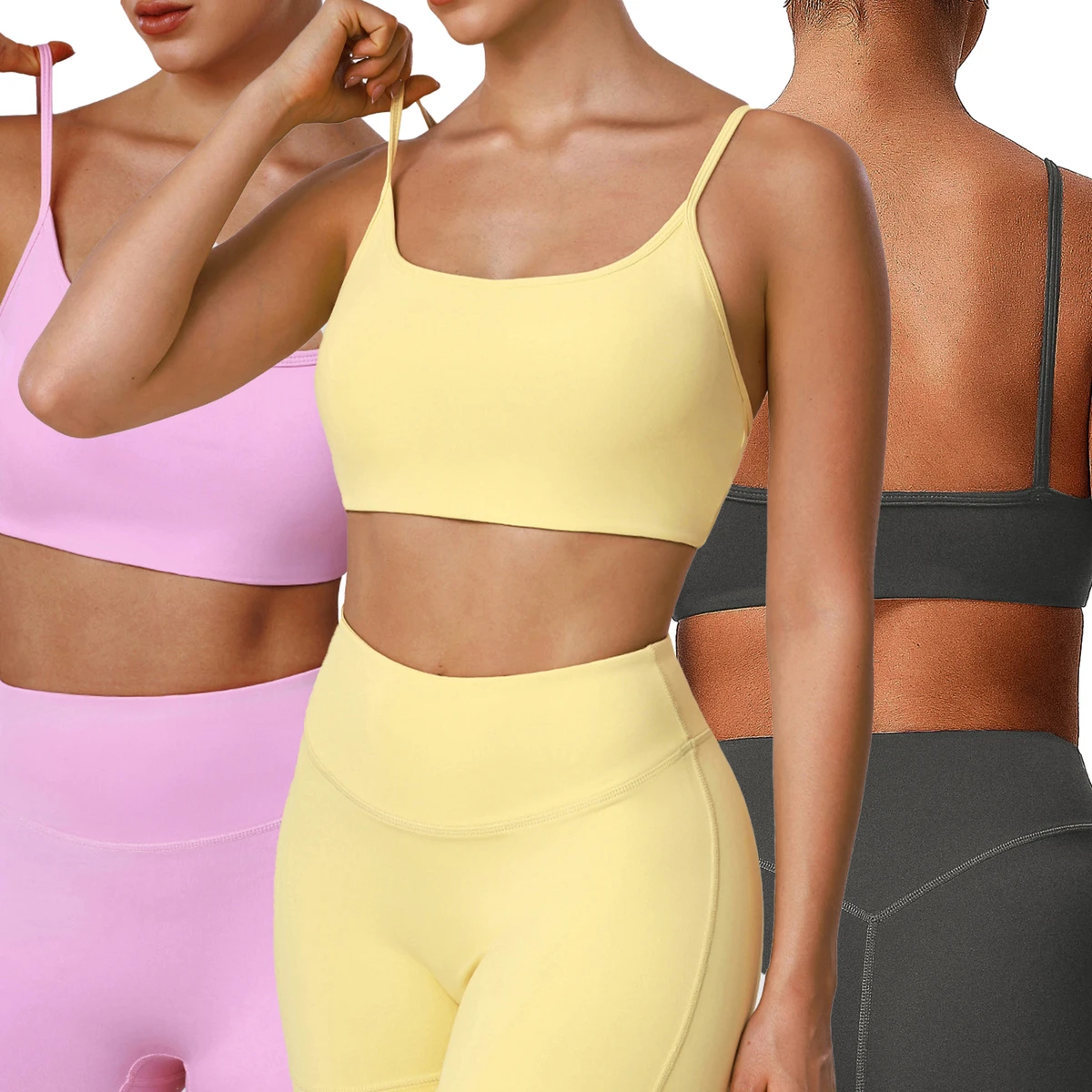 Custom Logo Cross-border Breathable 75% Nylon High Support Yoga Bra Crisscross Straps Thin Belt Beautiful Back Sports Sport Bra