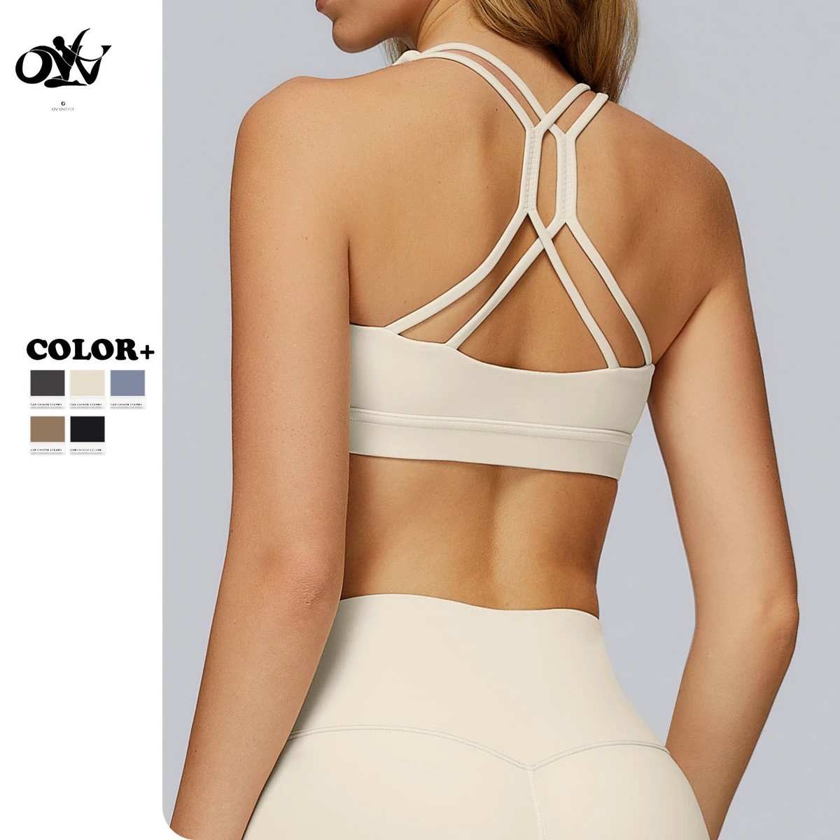 High Strength Shock Absorption Women's Sports Bra Tight Quick-drying Breathable Active Wear Hollow-out Beautiful Back Yoga Bra