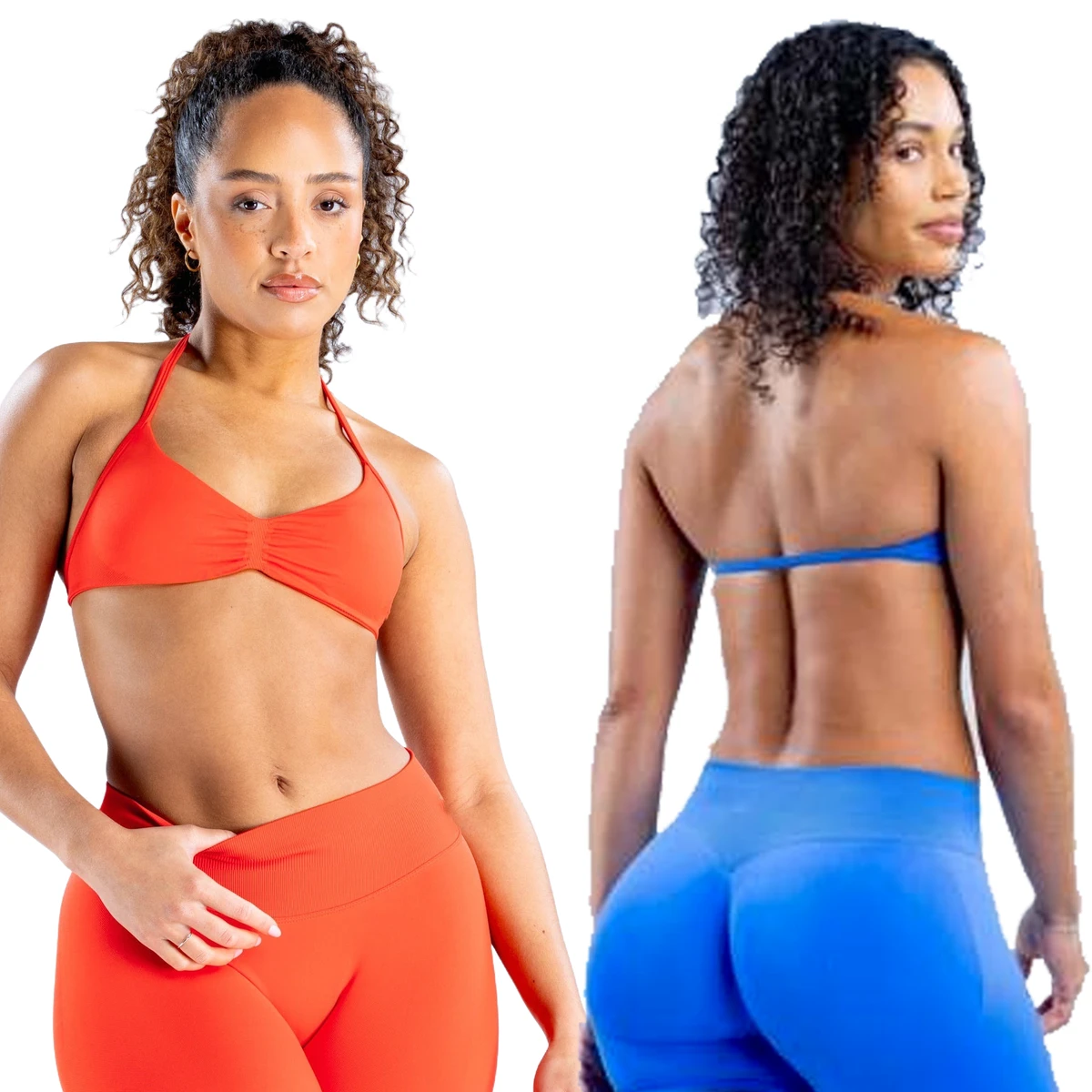 Women's Seamless Sports Bra Custom Logo High Quality Gym Workout Halter Sports Backless Bra