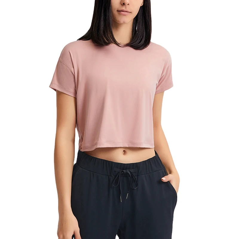 Wholesale Plus Size Women's Streetwear Spandex/Nylon T-Shirts Crew Neck Short Sleeve Premium Quality Customized Colors Appliques