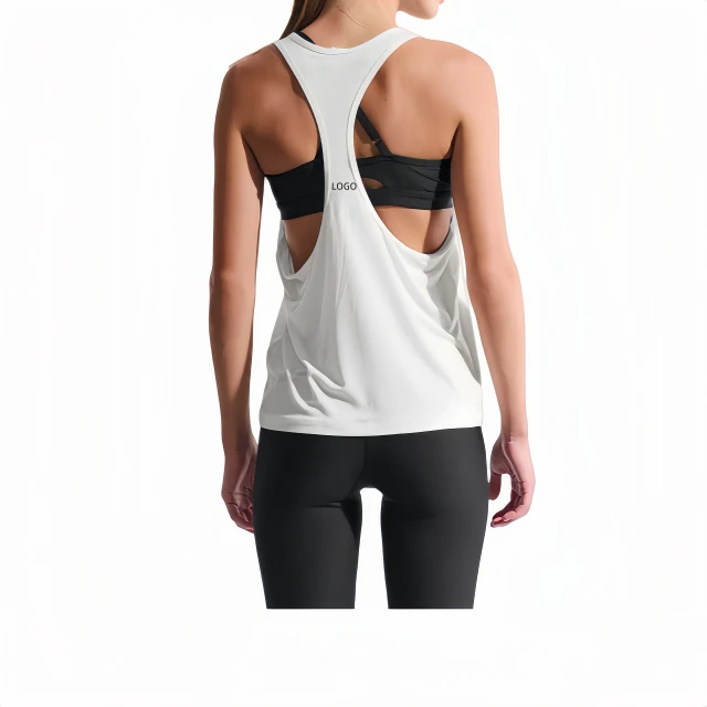 Customized New Women's Summer Luxury Brand ALU Hollow Out Sleeveless U-neck Solid Color Breathable Fast Drying Yoga Fitness Vest