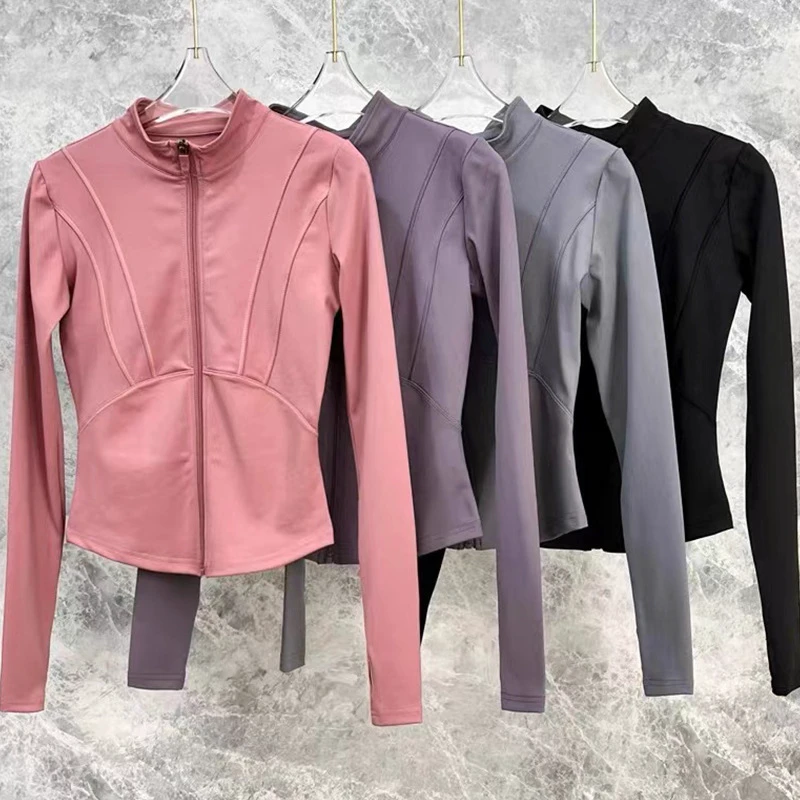 Women's Long Sleeve Yoga Tops Slim Fit Workout Shirts Soft Stretchy Breathable Athletic Tops for Gym Fitness