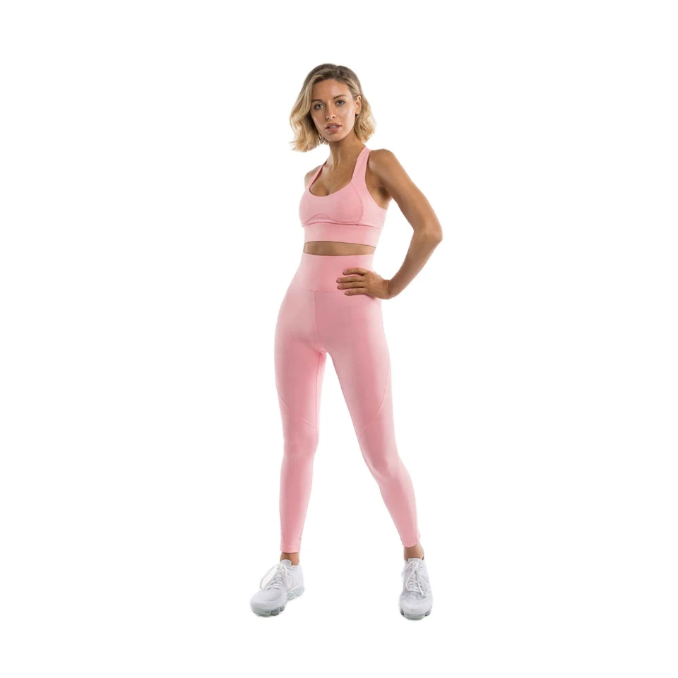 Children's High Impact Summer Sportswear Yoga Sports Bra Set Zip Front Quick Dry Adjustable Strap 100% Cotton