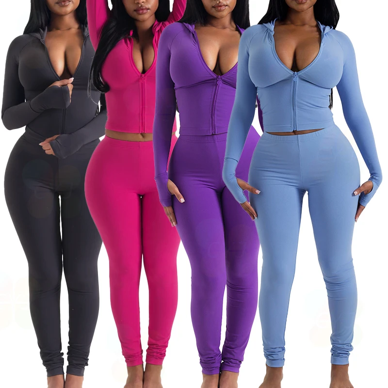 Women's High Quality Plaid Pattern Yoga Top Quick-Drying Leggings Breathable Three-Piece Plus Size Set Long Waist Half Seamless