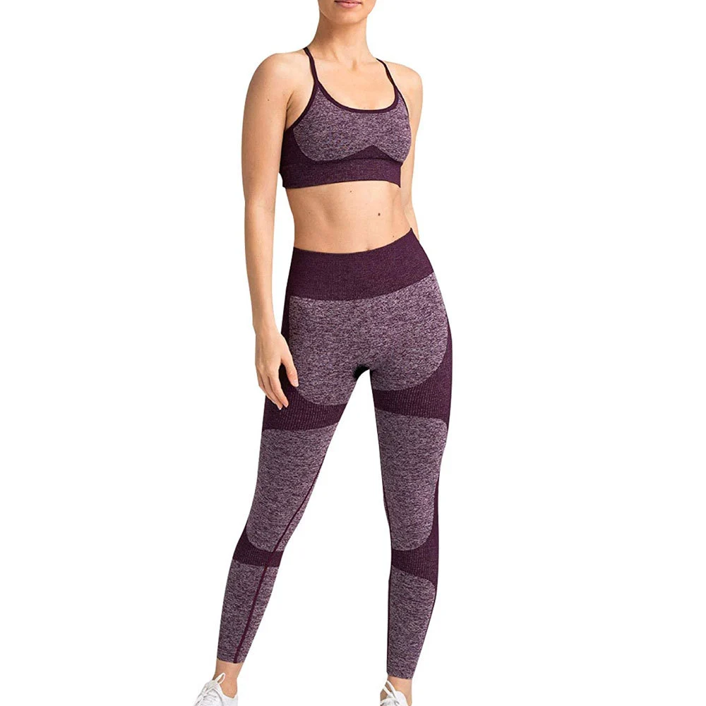 Best Quality Custom Made Women's Yoga Set Eco-Friendly Heavy Duty Fitness Wear Breathable Quick Dry Lightweight 2-Piece Front