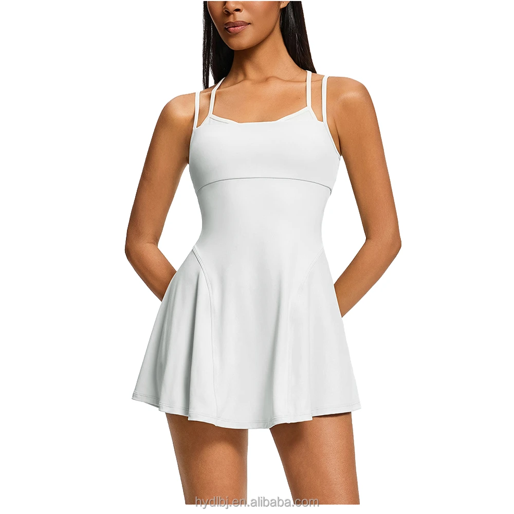 New Tennis Skort Sport Jumpsuit Quick-Drying Breathable Yoga Skirt Anti-Glare Fitness Outdoor Sports Golf Skirt Women