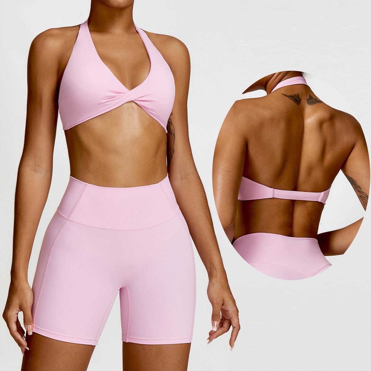 Sexy Crossed Active Wear Workout Halter Yoga Sports Bra Wear Fitness Top for Women