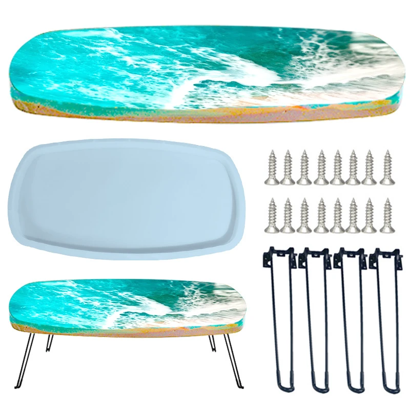 Extra Large Silicone Molds for Table Oval Epoxy Resin Molds for River Table Cutting Board Large Epoxy Resin Table Silicone Mold
