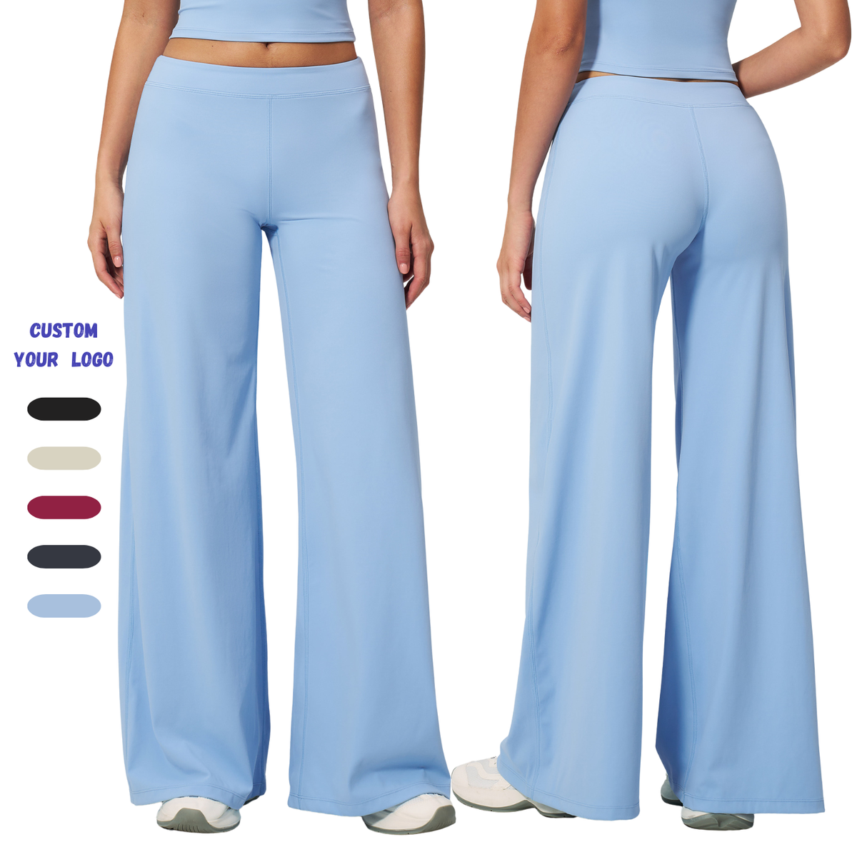 Women's Yoga Pants Elastic Low Waist Straight Leg Workout Butt Lifting Gym Pants Breathable Fitness Bottom Spandex/Nylon