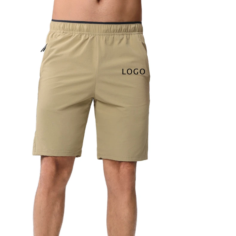 Men's Summer High Elastic Waist Quick Dry Breathable Fitness Training Shorts Four-Way Stretch Eco-Friendly Leisure Bottoms