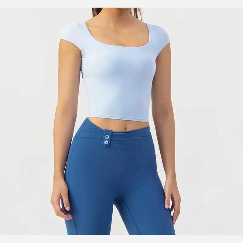 New Arrivals Cropped/Regular Length Yoga Tops for Women Slim Fit Skin Friendly Fitness Wear Workout Women's T-shirts