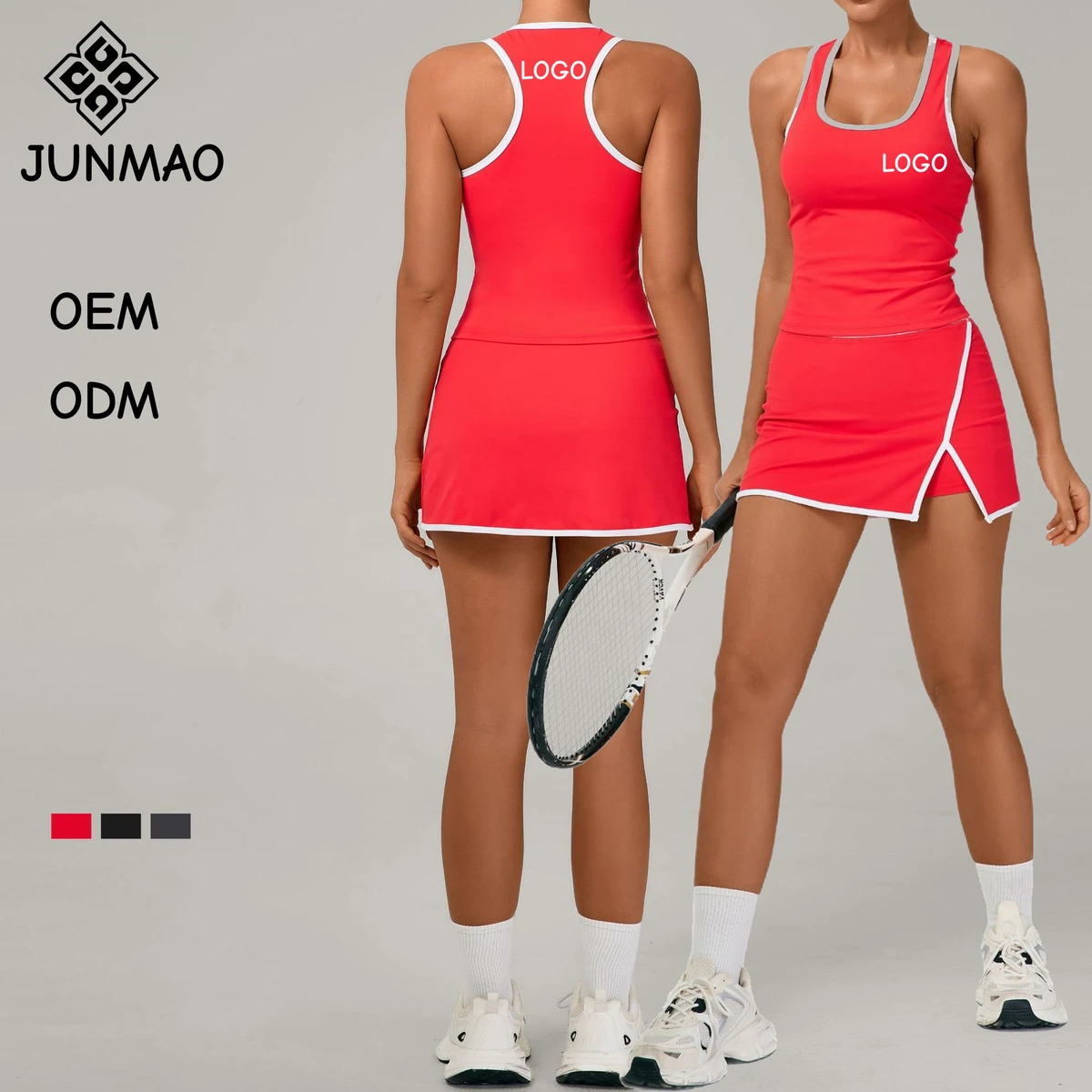 Tennis Wear Color Blocking Yoga Skirts Set High Quality Golf Activewear Set