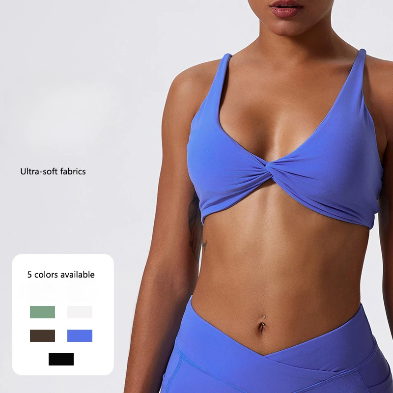 GIRL Sports Bra for Women Padded Strappy Sports Bra With Removable Cups Medium Support Workout Yoga Gym Bra