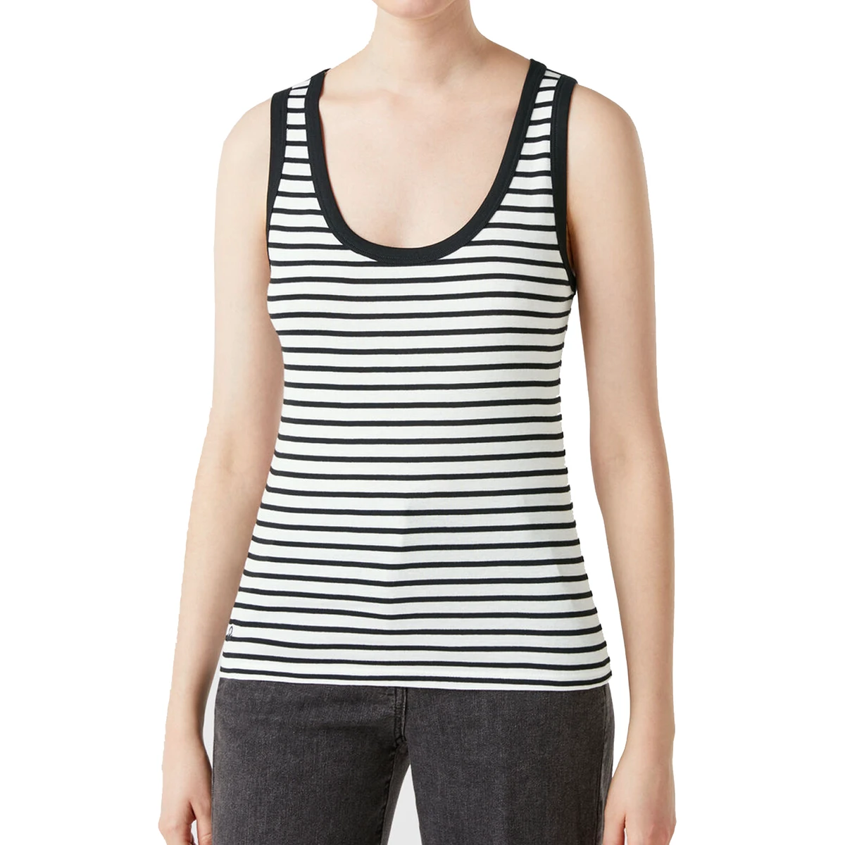Women's Gym Sleeveless Tank Top Crew Neck Knitted Custom Made Front Logo High Quality Quick Dry Breathable Eco-Friendly