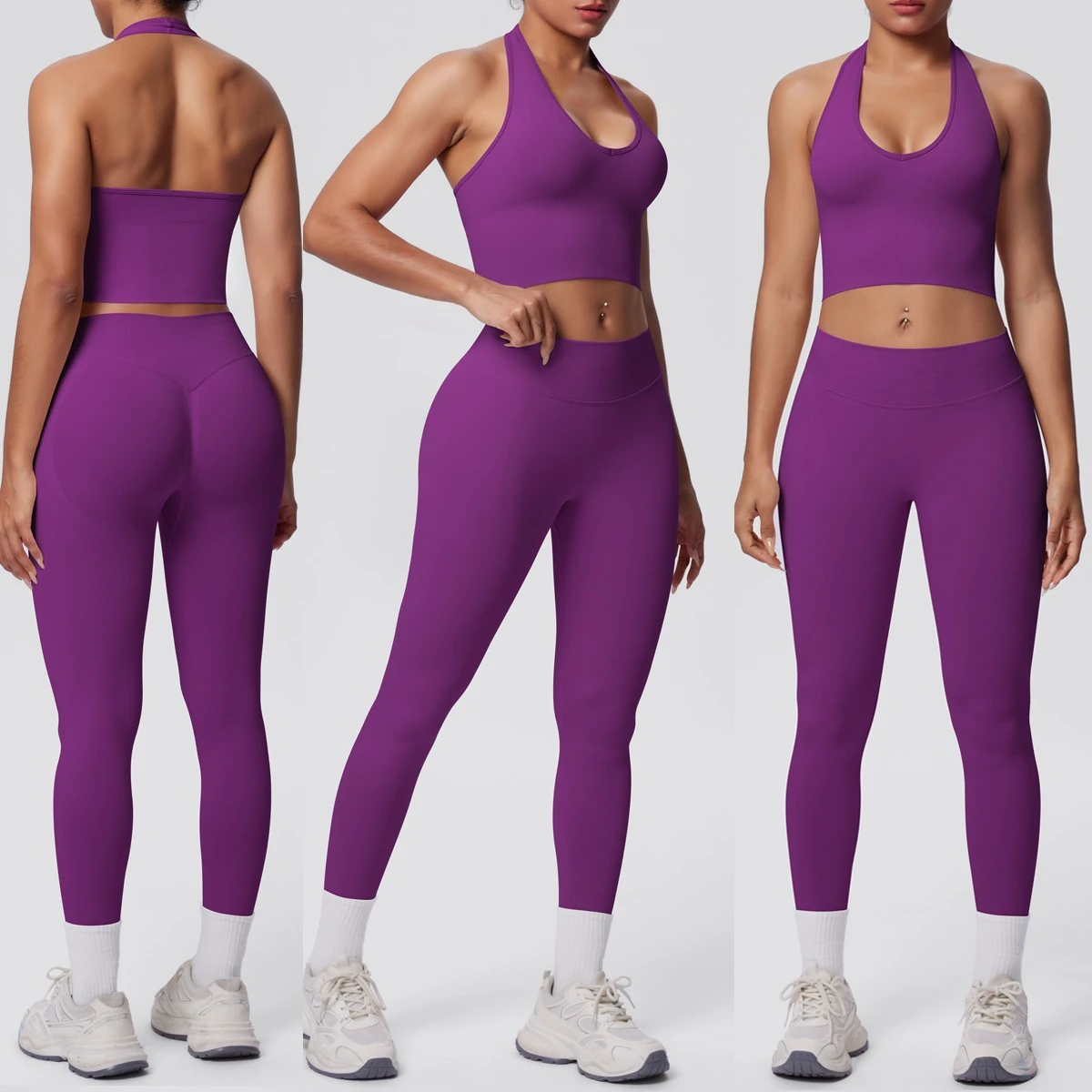 Fitness Clothing Seamless Yoga Gym Running Sports Top Workout Butt Lifting High Waist Leggings For Women