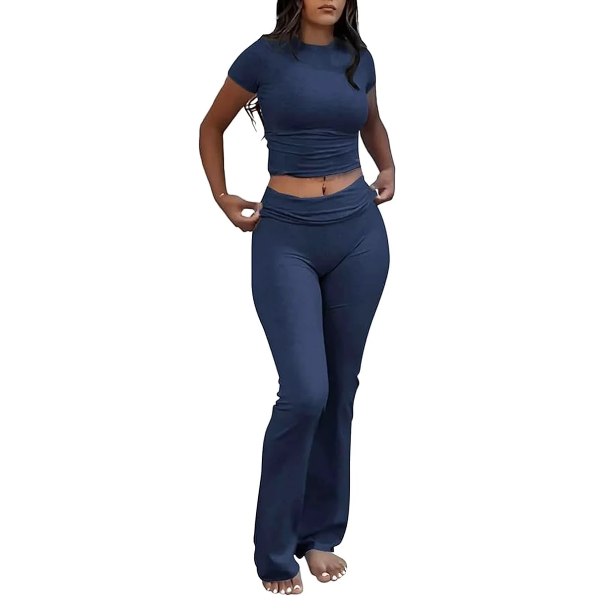 New Best Style Low Price Women's Yoga Sets High Waist 2 Piece Breathable Eco-Friendly Quick-Drying Drawstring Front Customizable
