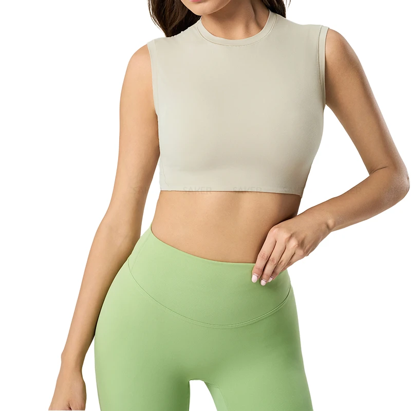 Women's Backless Pilates Yoga Top New Design Wide-Strap Spandex/Nylon Quick Dry Skinny Fit with Custom Logo for Compression Tank