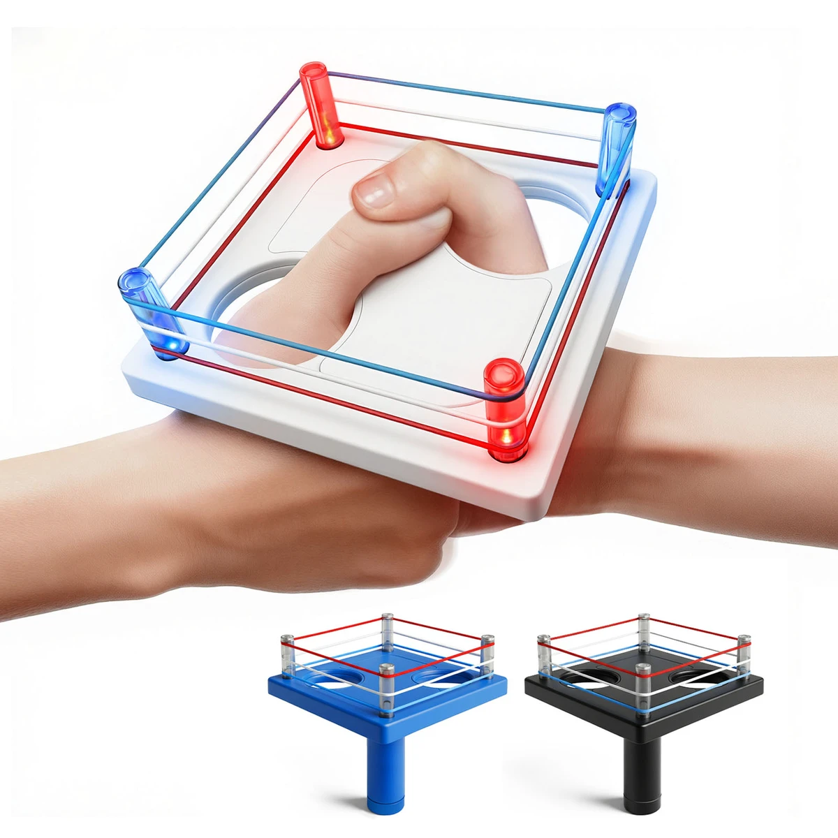 Cute Trendy Thumb Wrestling Ring Fidget Toys Battery Powered Blue White Black Colors  Gifts/Kids Entertainment/Home Party