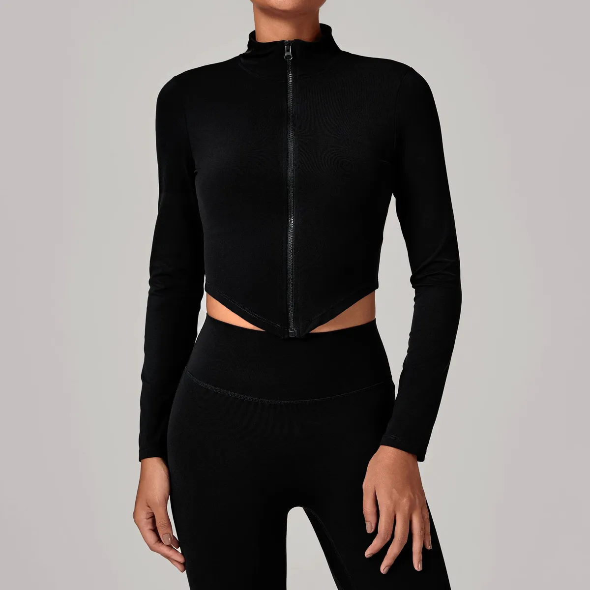 2026 Zip-up Long-sleeved Yoga Jacket, Slim-fit Quick-drying Yoga Suit, Outdoor Fitness Sports Top