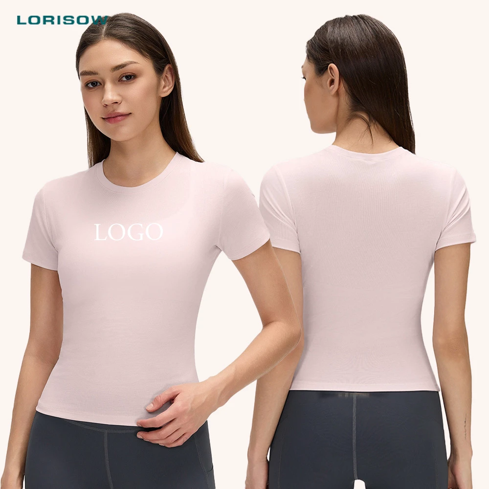 LORISOW New Design Short Sleeve High Elasticity Fitness Breathable Gym Workout Top Gym Yoga Women Tops Female for Yoga Shirt