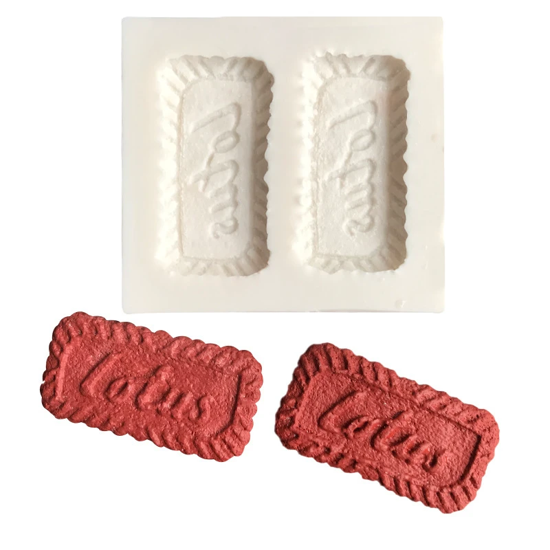 Disposable Cute Square Biscuit-Shaped Silica Gel Mold 1 Piece for Candle Making & Resin Ornament Crafting