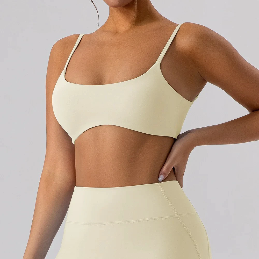 Bestseller Solid Color Women's Sports Bra Support Push-Up Fitness Yoga Workout Underwear Open Back Skimpy Sexy Nudity Style
