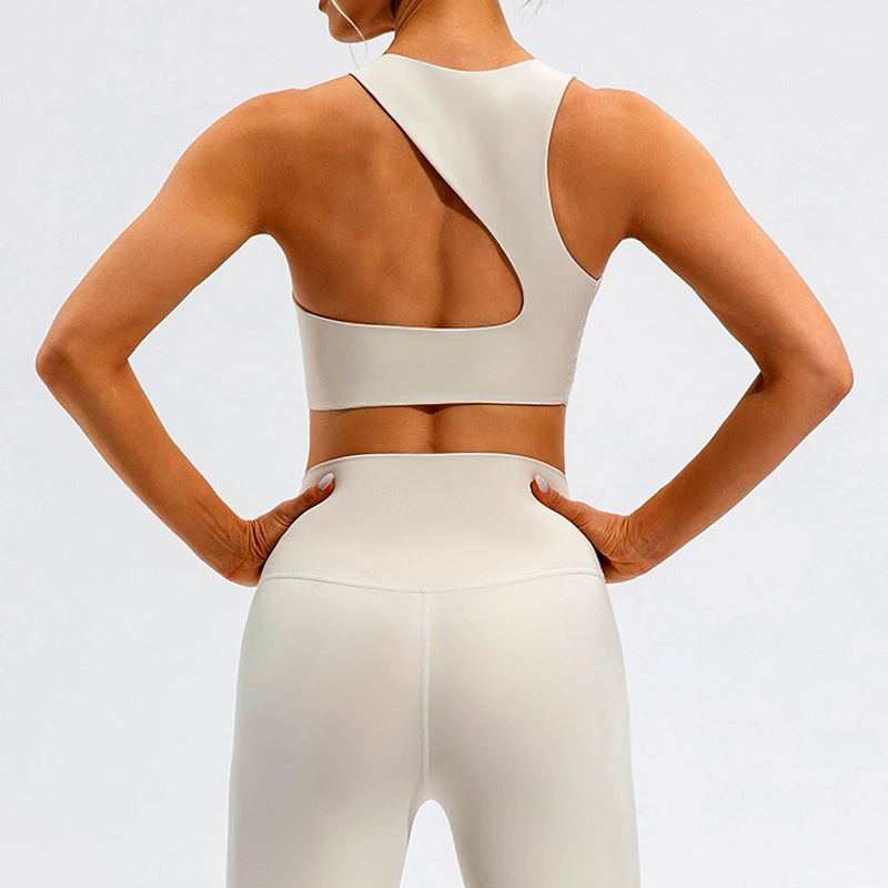 Wholesale Women Apparel Gym Fitness Sports Top Cross Back Women Yoga Wear Sexy Open Back Strappy Sports Bra