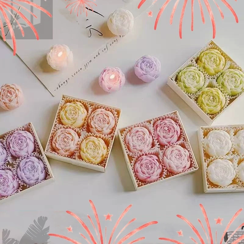 New Large Rose Scented Candle Silicone Mold Holiday Gift Bedroom Handmade Decoration Molds