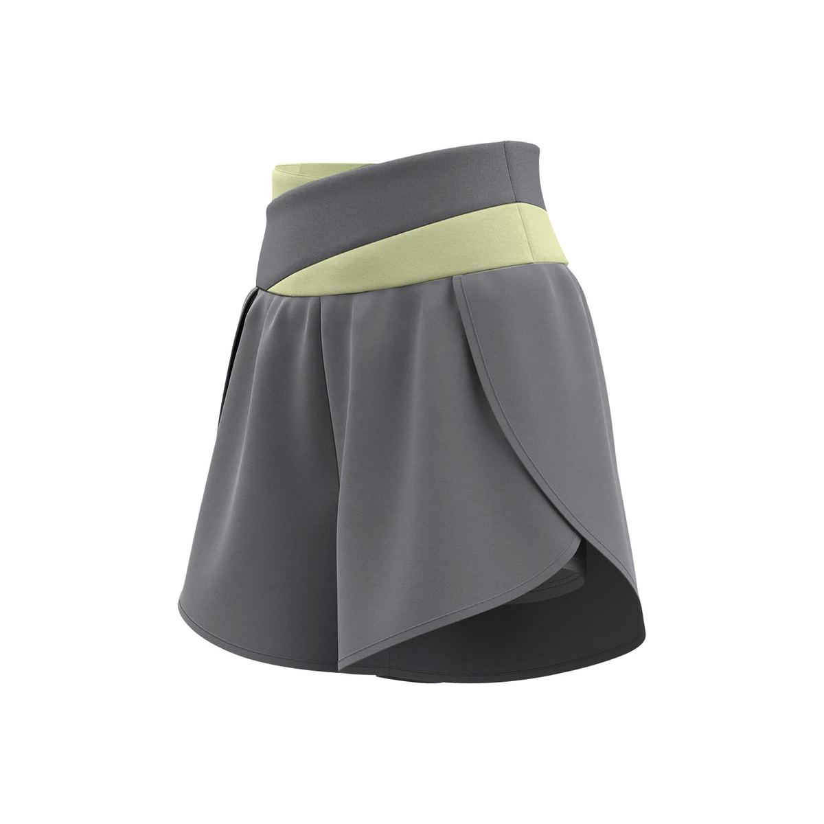 Two-Piece Yoga Shorts Running Fitness Nude Feeling Anti-Exposure Quick Dry Elastic Waist Sports