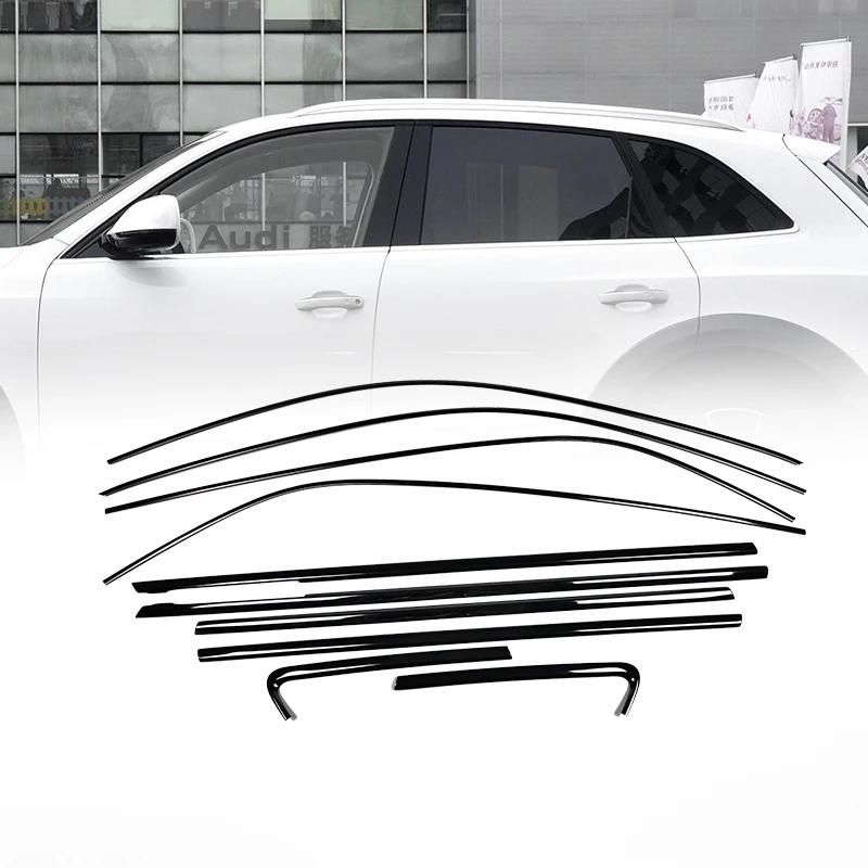 Wholesale Custom Car Accessories Black Door Chrome Window Decorative Moulding Trim Strip for Audi Q5 SQ5 RSQ5 8R 2009-2017