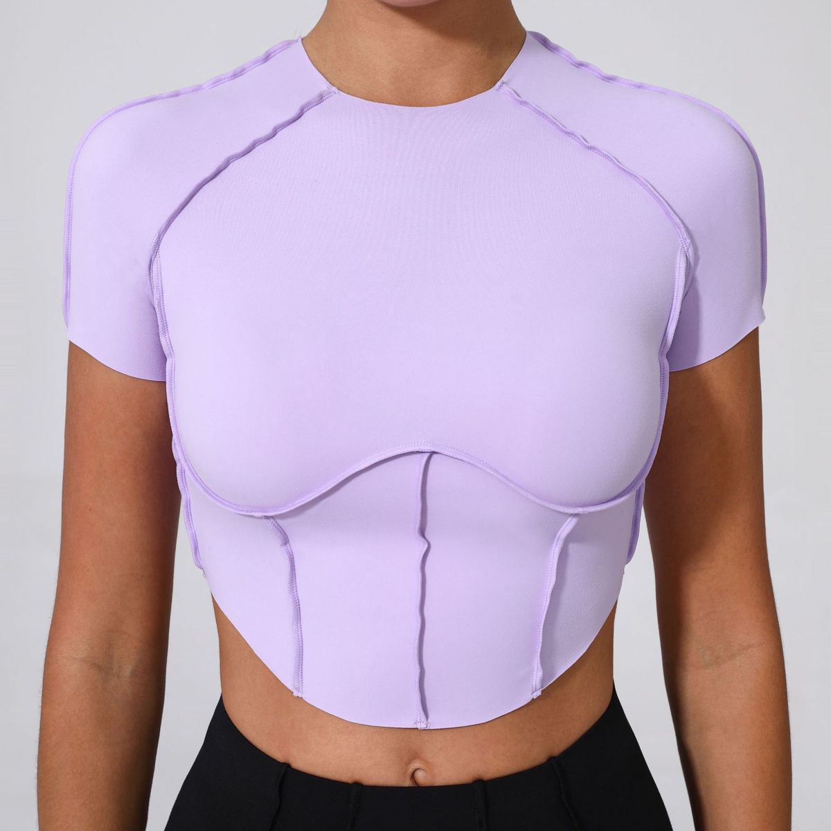 7 Colors Women Solid Colors Yoga Tops Lady Fashion Round Neck Sport Clothes Female Fitness Workout Gym Shirts