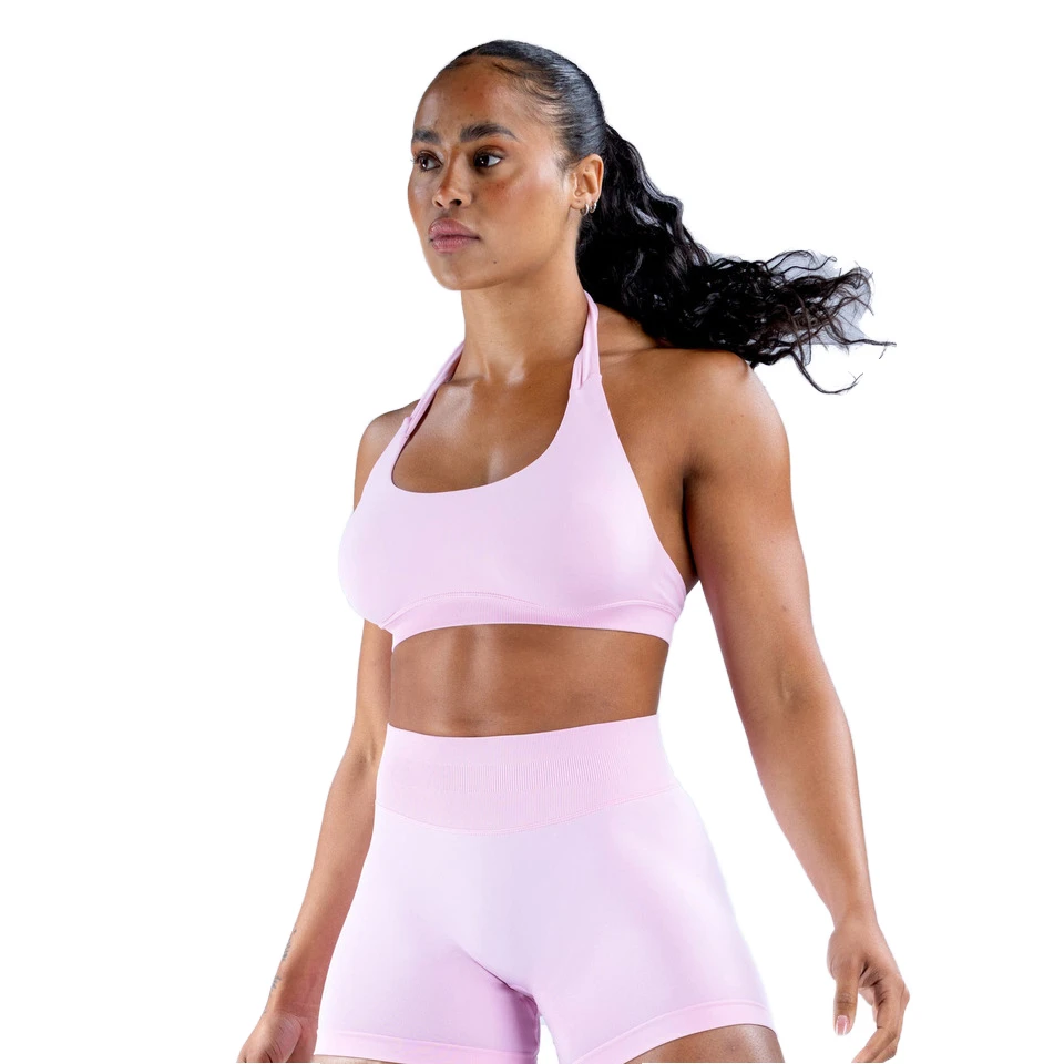 High-Elastic Ultra-Fine Matte Nylon Square Neck Beautiful Back Large Backless Seamless Plus Size Medium Support Sports Bra Yoga