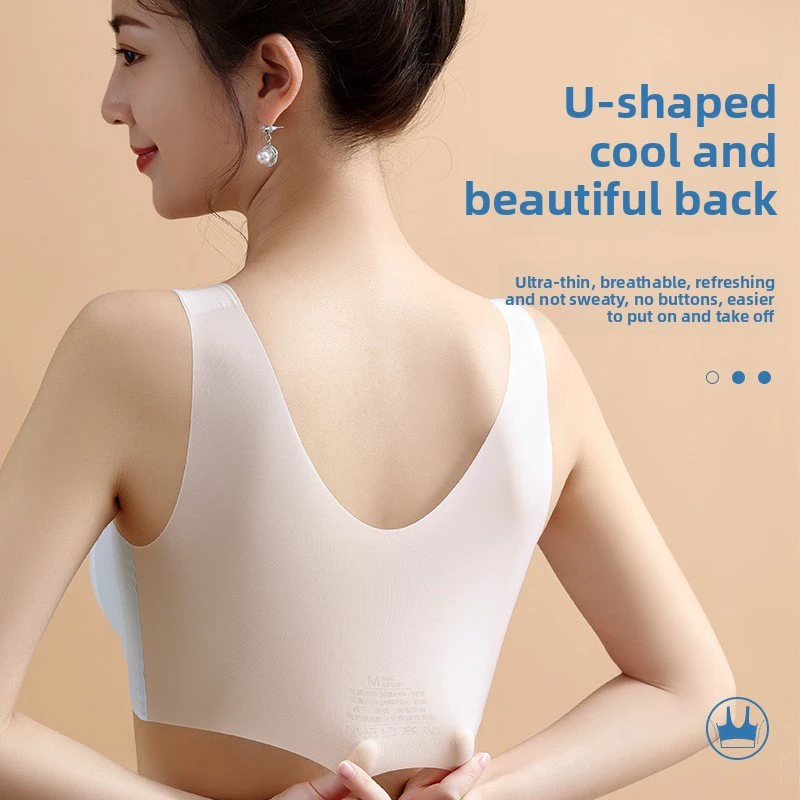 Customizable Women's High Support Crisscross Straps Large Busts Slimming Push-Up Spandex Sports Bra Seamless Breathable