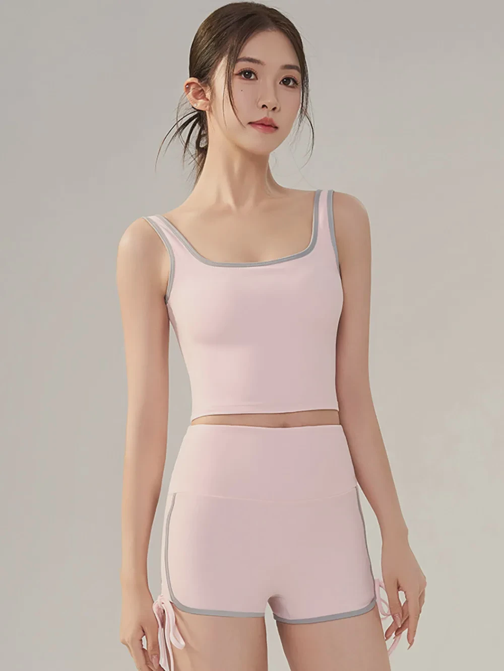 Custom Quick Dry High Waist Slim Fit Women Yoga Set with Removable Chest Pads Two Piece Outfits for Gym Fitness Pilates