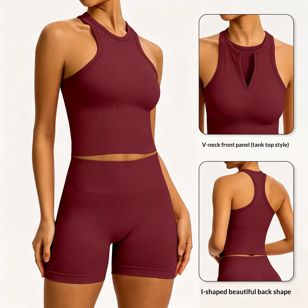 Buttery Soft Seamless Athletic Vest Women I-Back Yoga Top Breathable Fitness Sleeveless Shirt Longline Workout Wear